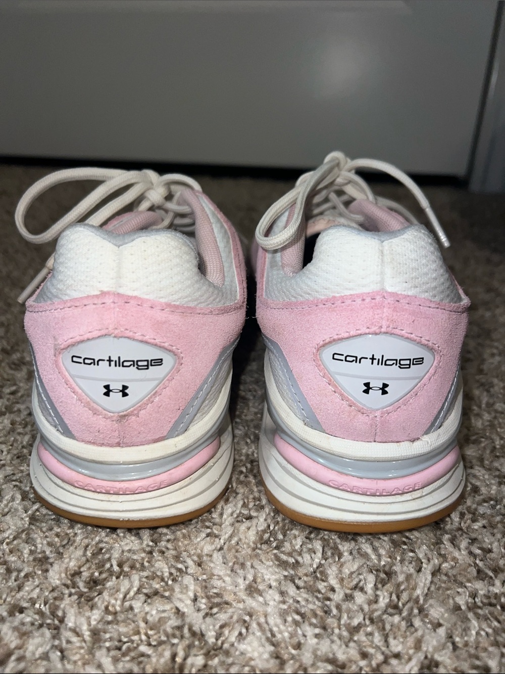 Under Armour Unisex Apparition Pink and White Athletic Running Shoes W11/M9.5 - Picture 6 of 12